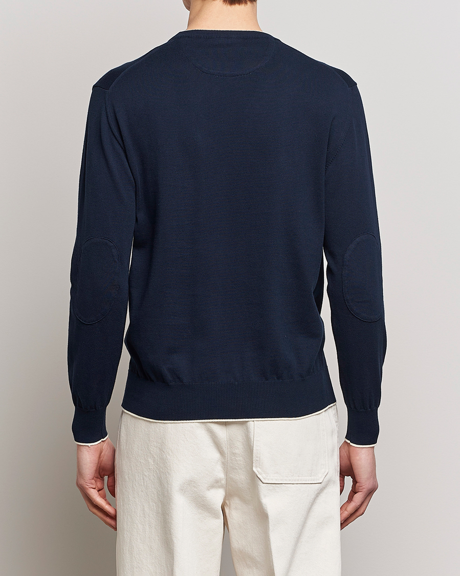 Hombres | Jerséis y prendas de punto | Altea | Soft Cotton Pullover Navy