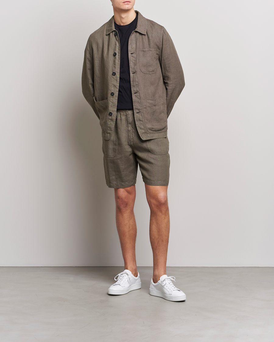 Hombres | Pantalones cortos | Altea | Linen Shorts Olive