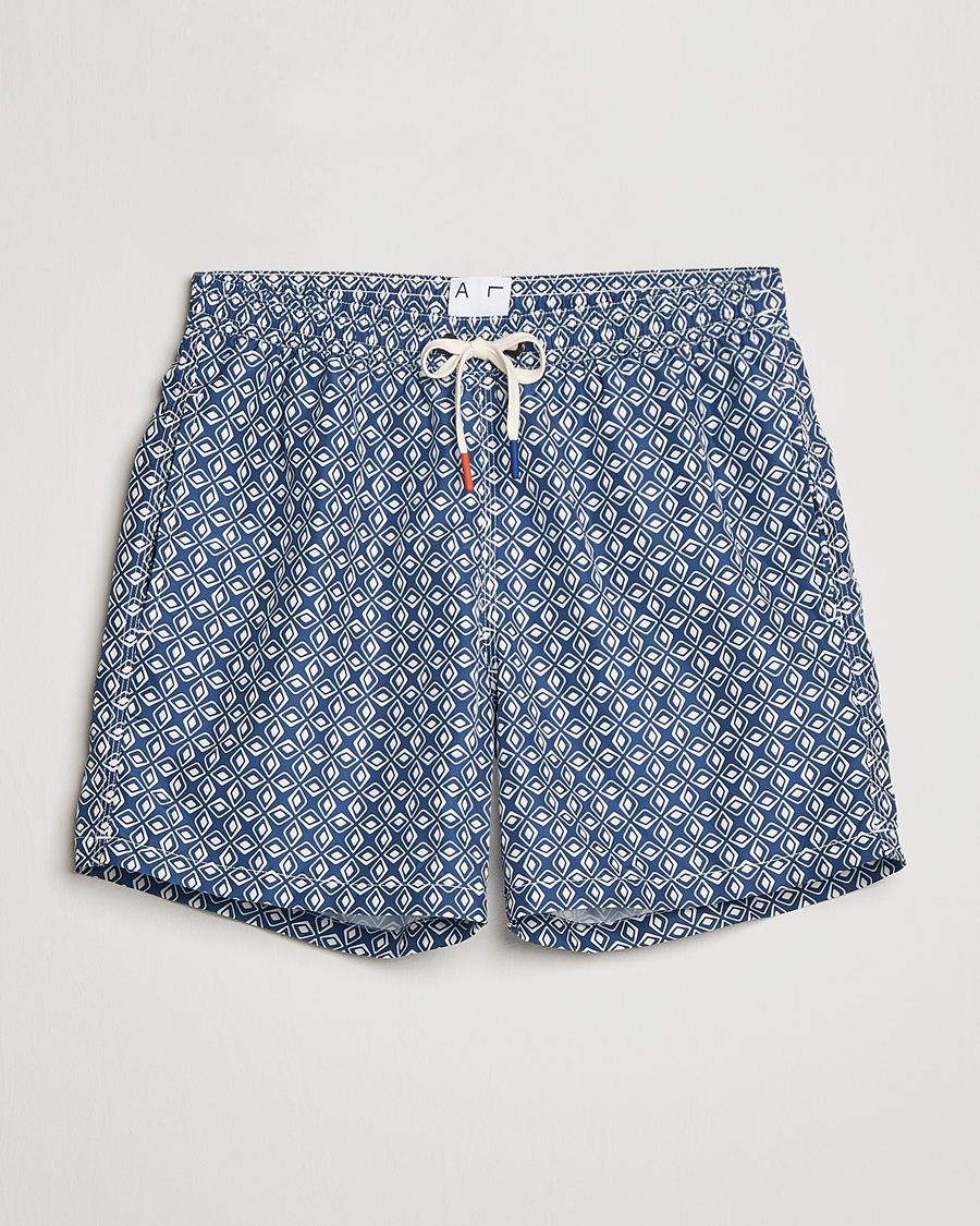 Hombres | Bañadores | Altea | Printed Swim Trunks Navy