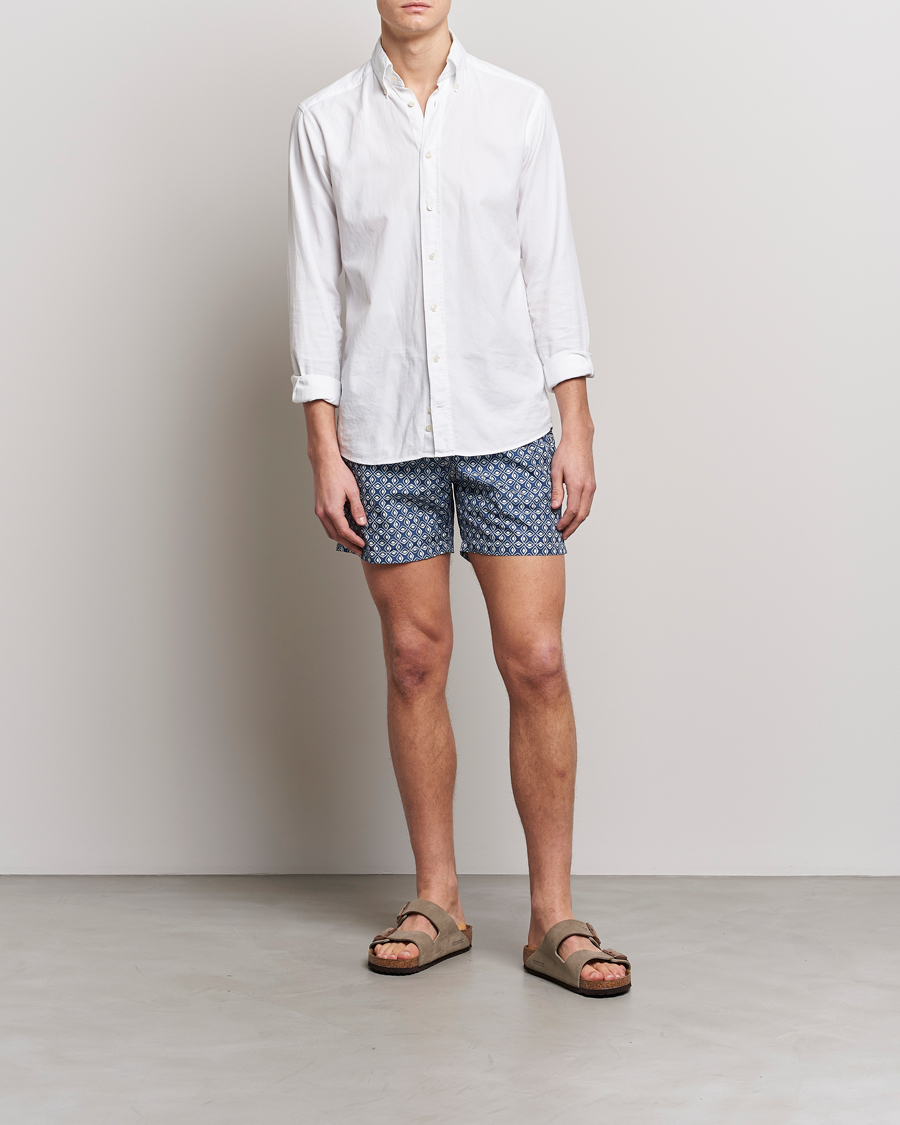 Hombres | Bañadores | Altea | Printed Swim Trunks Navy