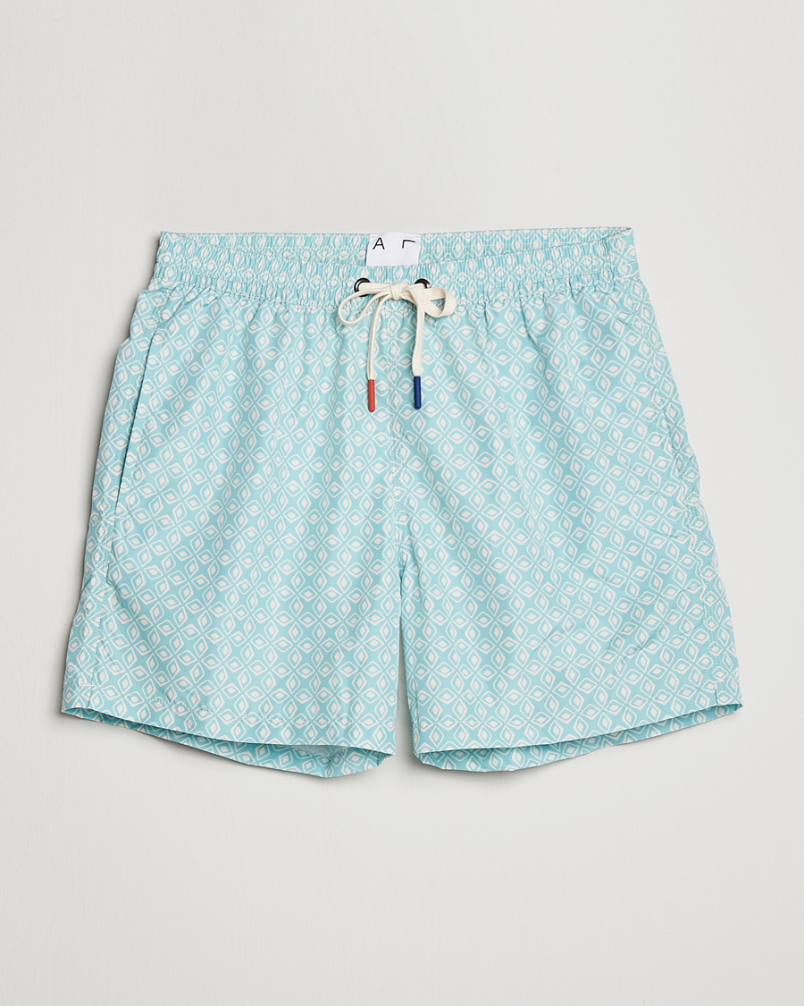 Hombres | Bañadores | Altea | Printed Swim Trunks Light Blue