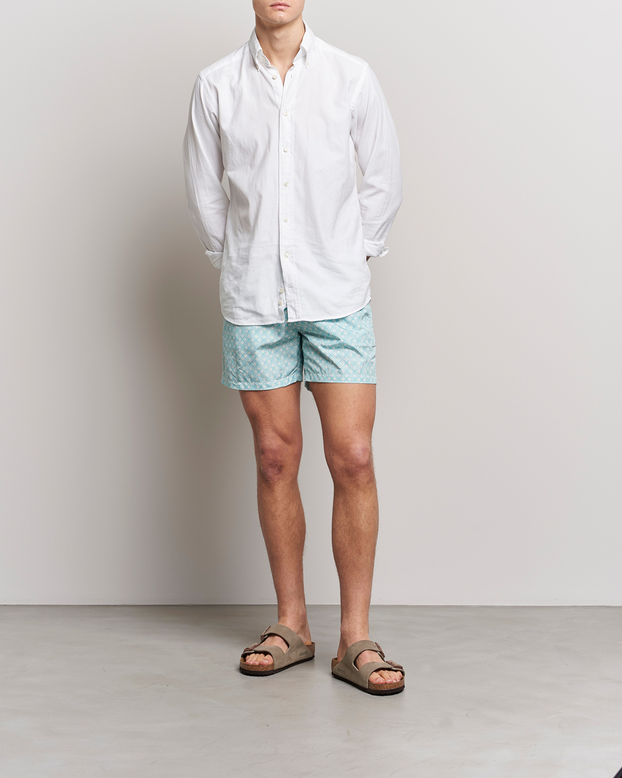 Hombres | Bañadores | Altea | Printed Swim Trunks Light Blue