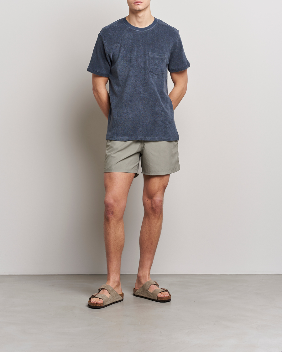 Hombres | Camisetas | Bread & Boxers | Terry Crew Neck T-Shirt Smoky Blue