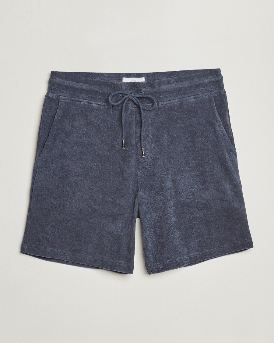 Hombres | Pantalones cortos | Bread & Boxers | Terry Drawstring Shorts Smoky Blue