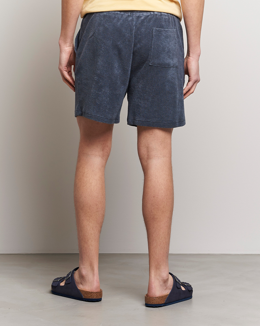 Hombres | Pantalones cortos | Bread & Boxers | Terry Drawstring Shorts Smoky Blue