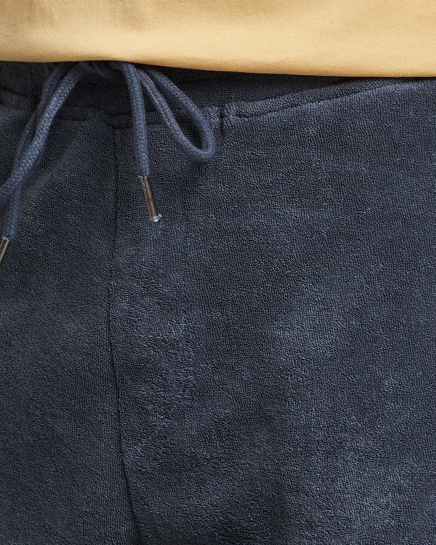 Hombres | Pantalones cortos | Bread & Boxers | Terry Drawstring Shorts Smoky Blue
