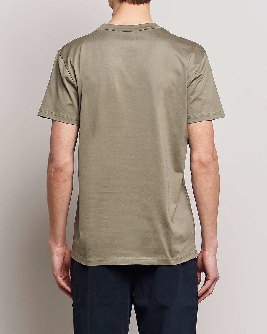 Hombres | Camisetas | Bread & Boxers | Heavy Pima Cotton Crew Neck T-Shirt Sage Green