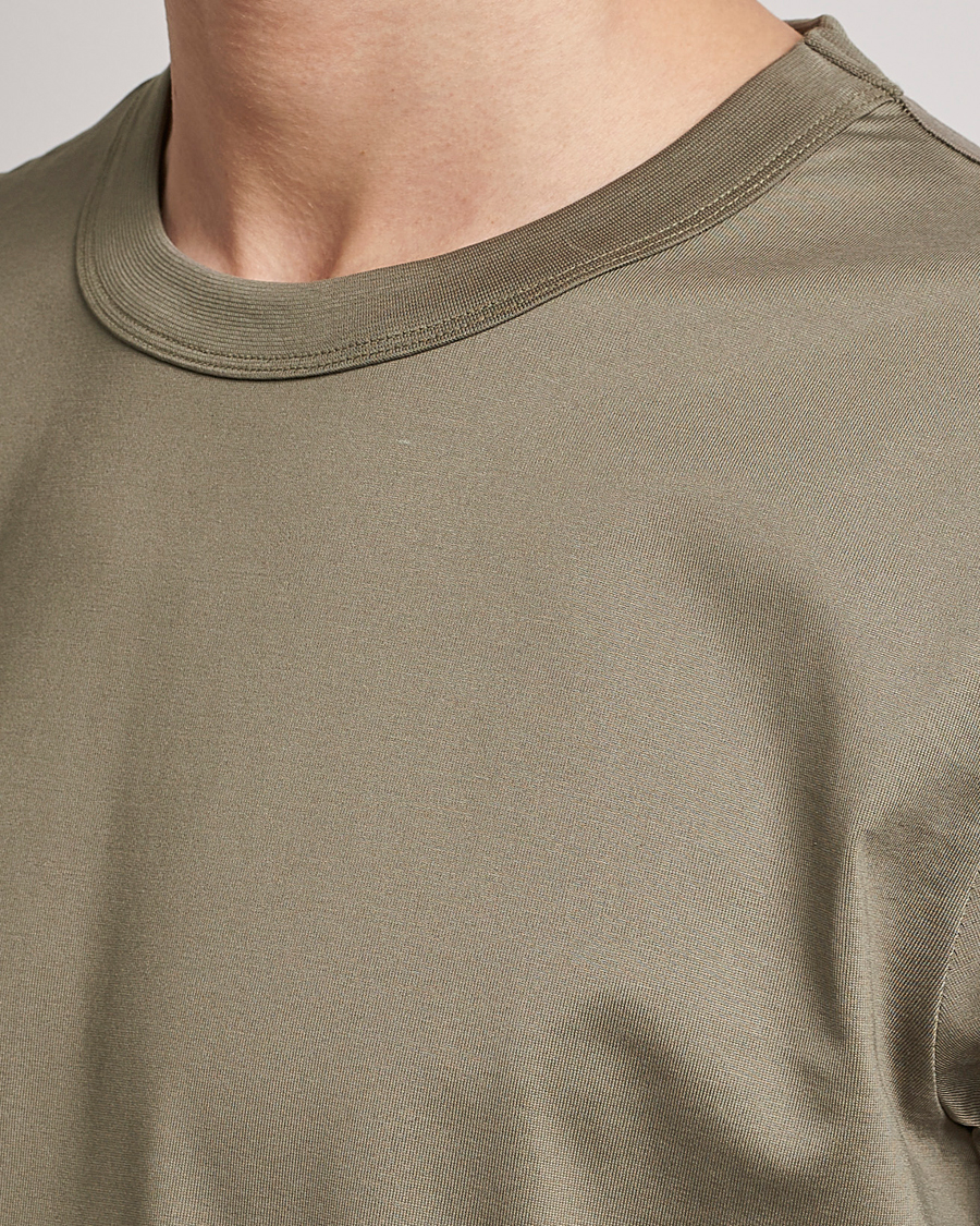 Hombres | Camisetas | Bread & Boxers | Heavy Pima Cotton Crew Neck T-Shirt Sage Green