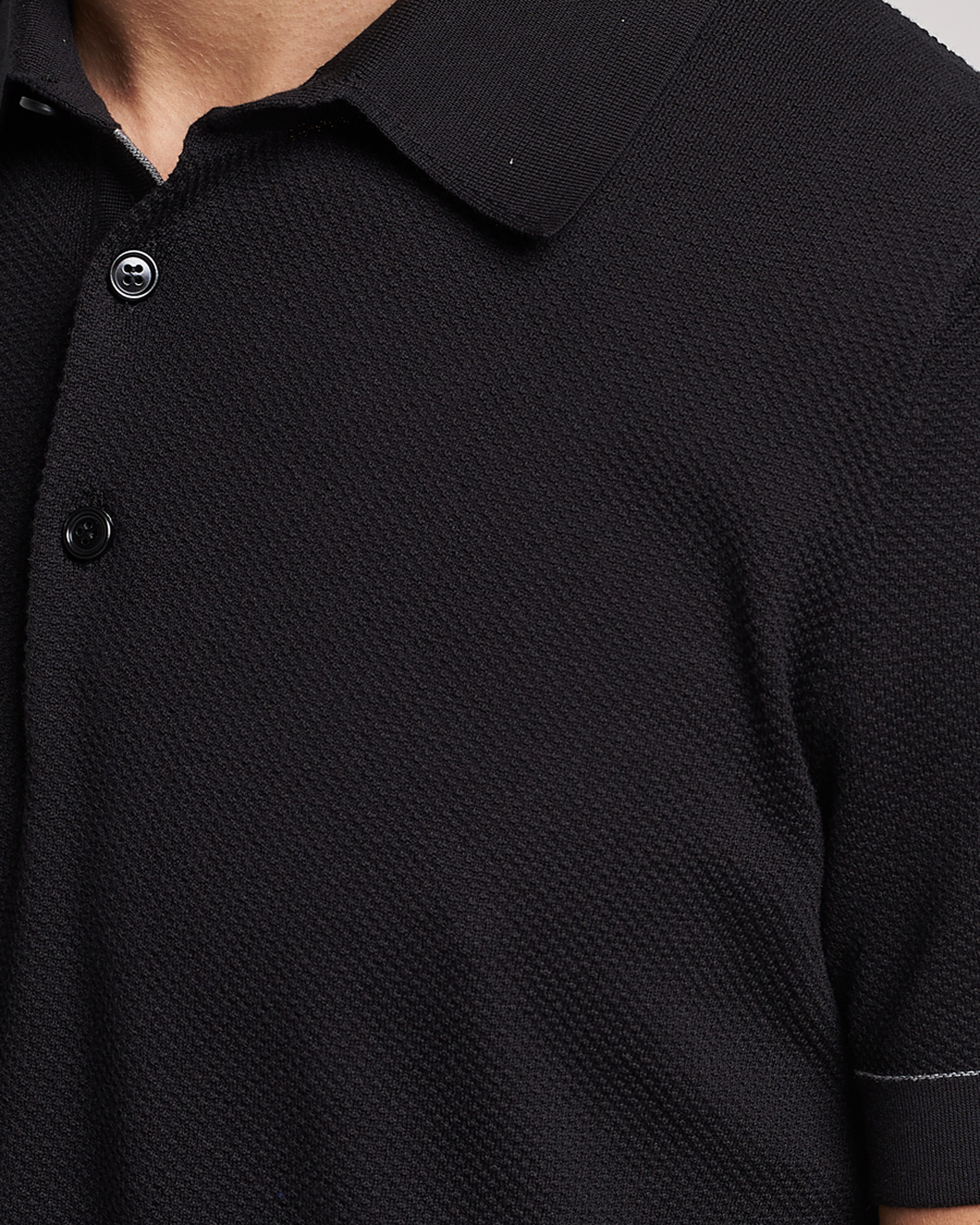 Hombres | Jerséis y prendas de punto | Brioni | Sea Island Knit Polo Black