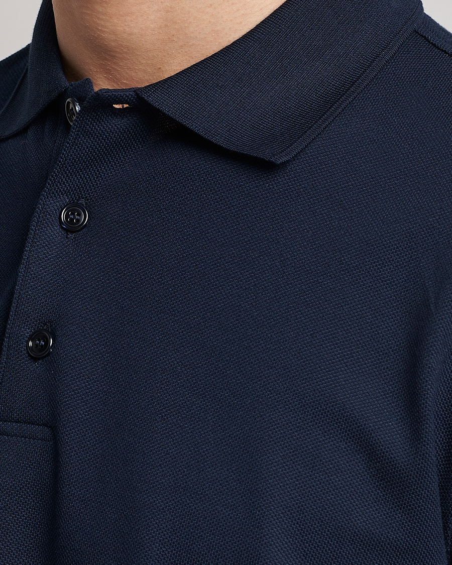 Hombres | Polos | Brioni | Mercerized Cotton Piquet Navy
