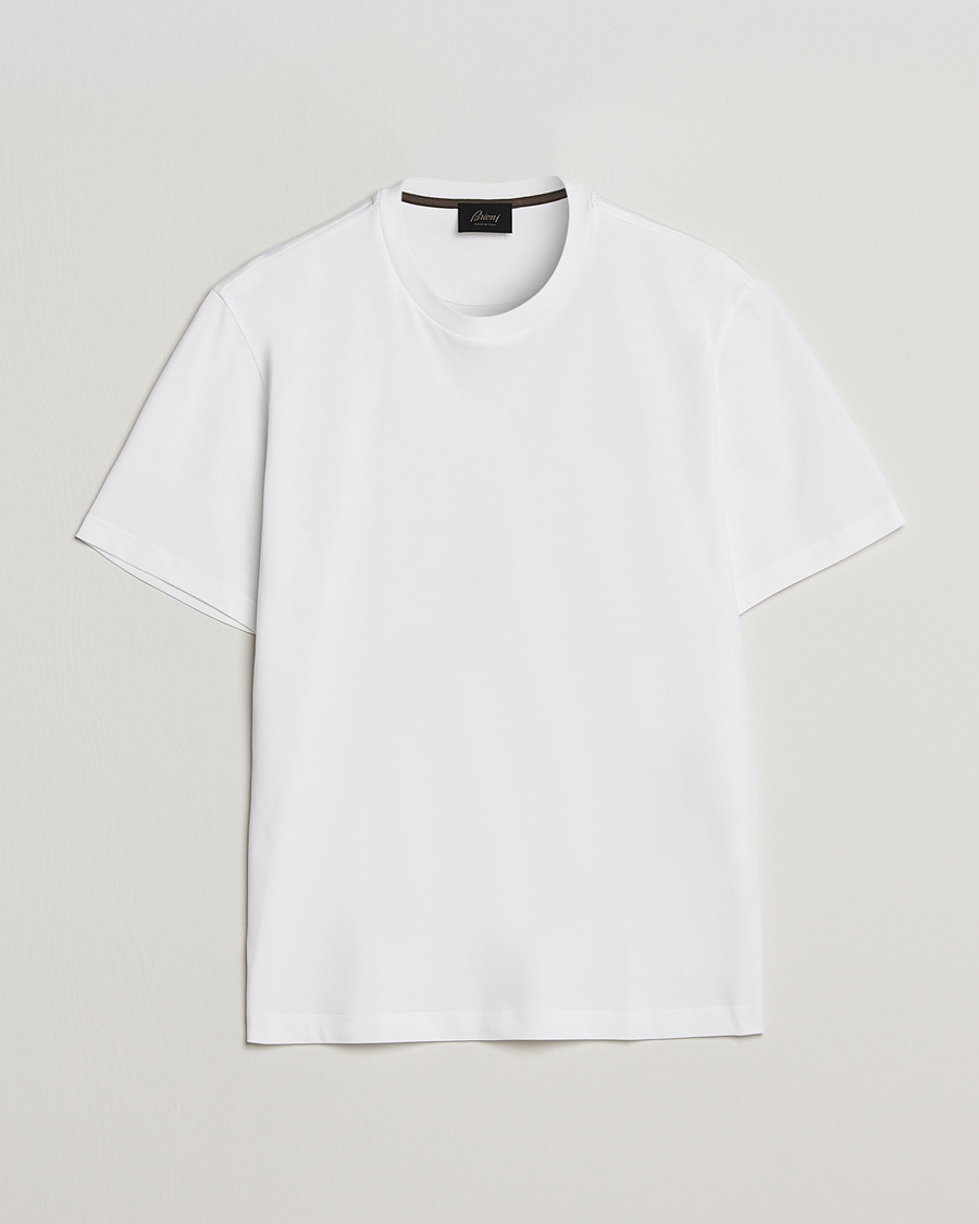 Hombres | Camisetas | Brioni | Short Sleeve Cotton T-Shirt White