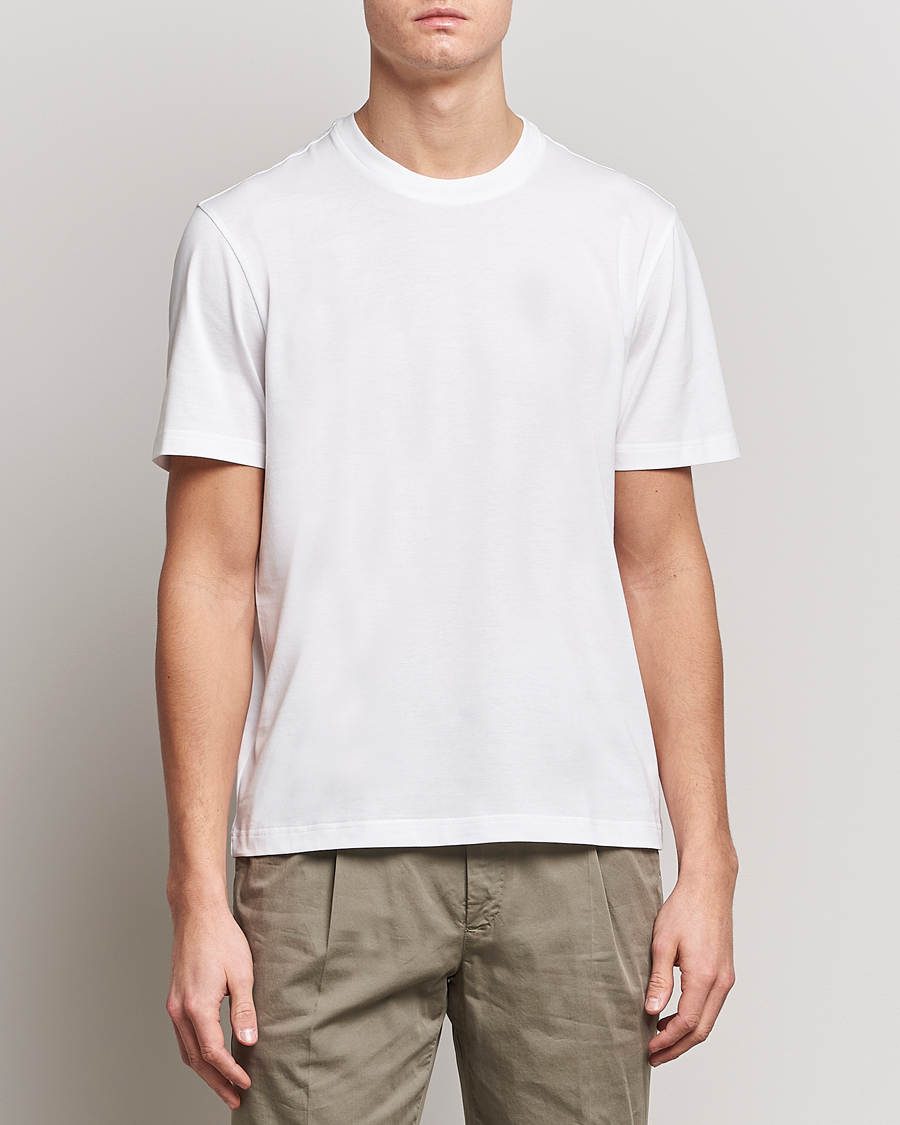 Hombres | Camisetas | Brioni | Short Sleeve Cotton T-Shirt White