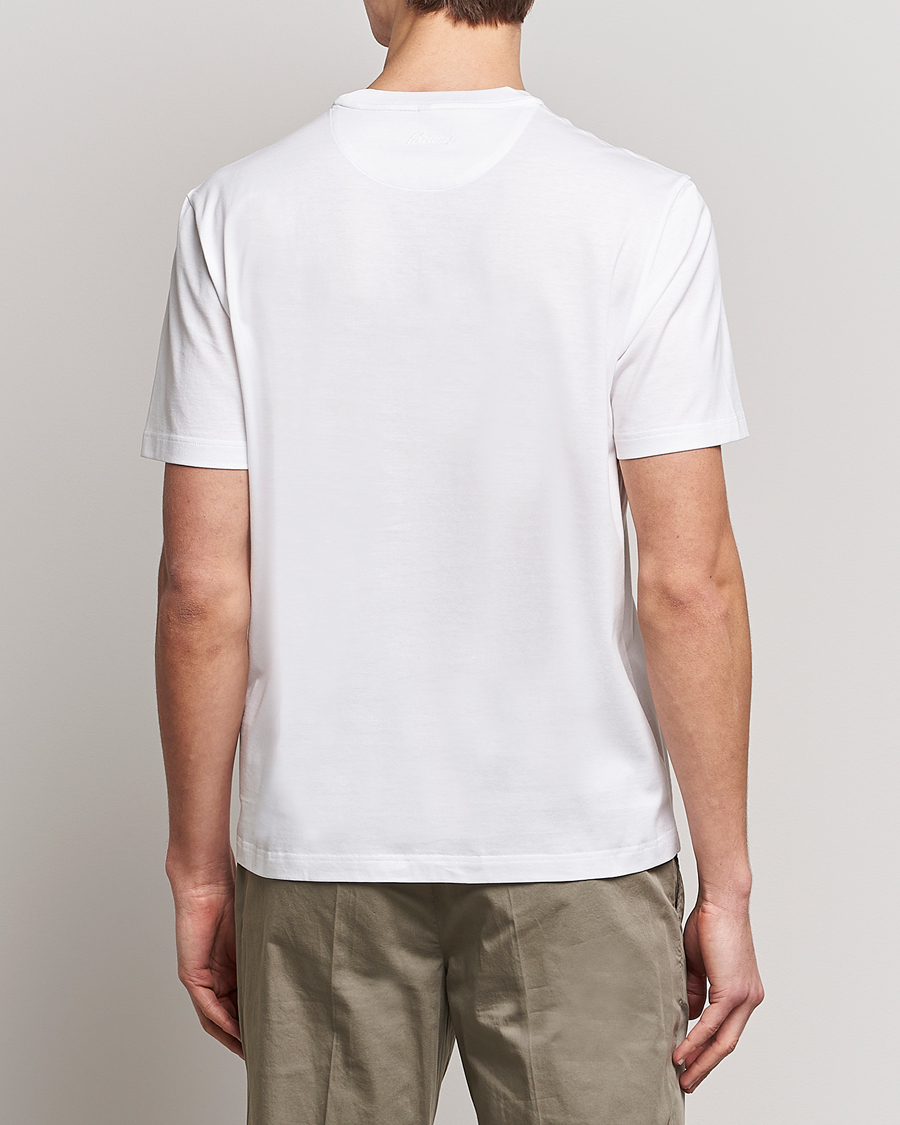 Hombres | Camisetas | Brioni | Short Sleeve Cotton T-Shirt White