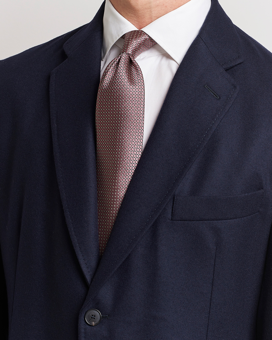 Hombres | Brioni Microstructure Silk Tie Rosa | Brioni | Microstructure Silk Tie Rosa