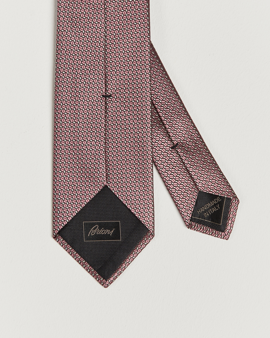 Hombres | Brioni Microstructure Silk Tie Rosa | Brioni | Microstructure Silk Tie Rosa