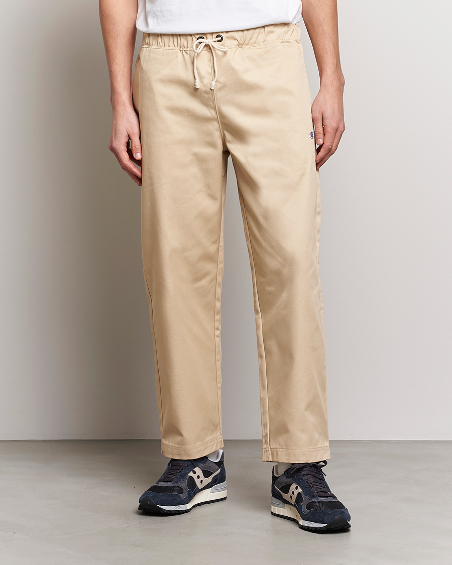 Hombres | Pantalones | Champion | Straight Fit Twill Drawstring Pants Irish Cream