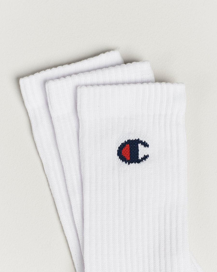 Hombres | Ropa interior y calcetines | Champion | 3-Pack Crew Socks White
