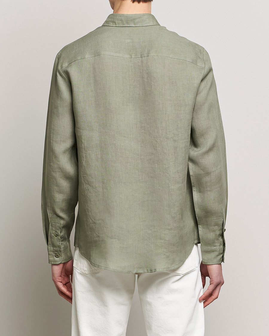 Hombres | Camisas | A.P.C. | Cassel Linen Shirt Light Olive