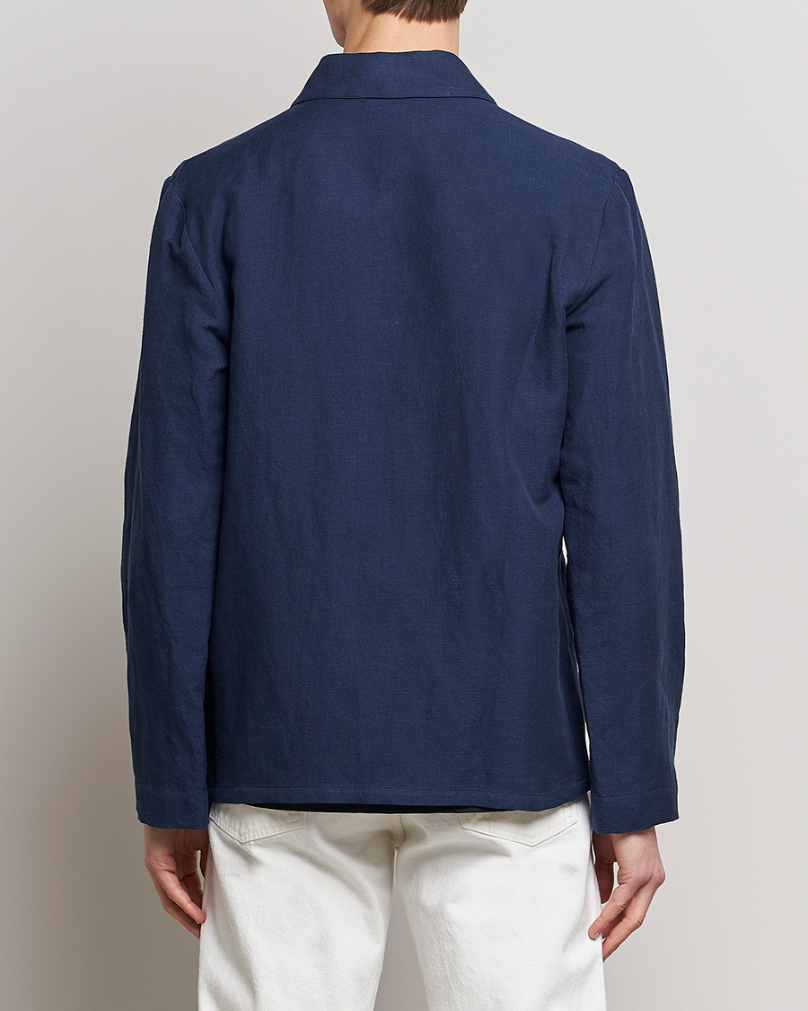 Hombres | Abrigos y chaquetas | A.P.C. | Kerlouan Linen Chore Jacket Navy
