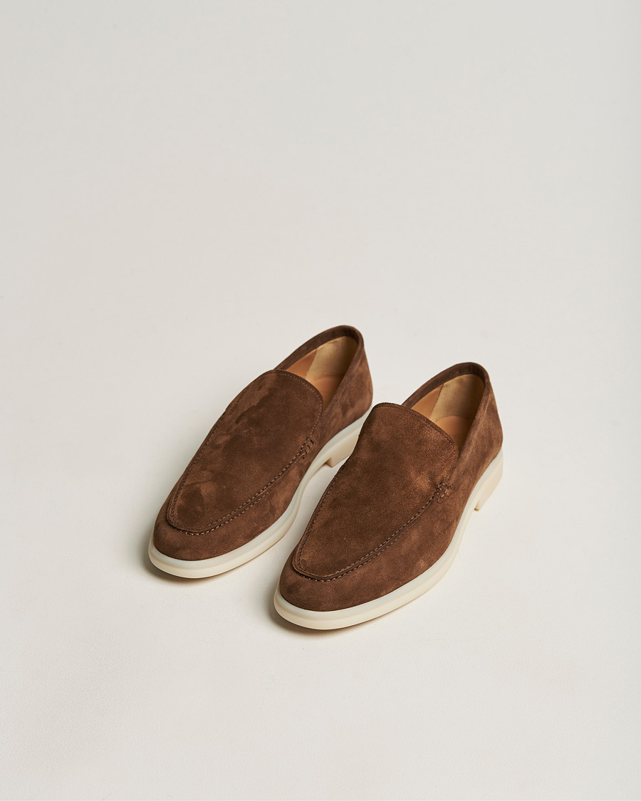 Hombres | Church's Greenfield Soft Suede Loafer Burnt Brown | Church's | Greenfield Soft Suede Loafer Burnt Brown