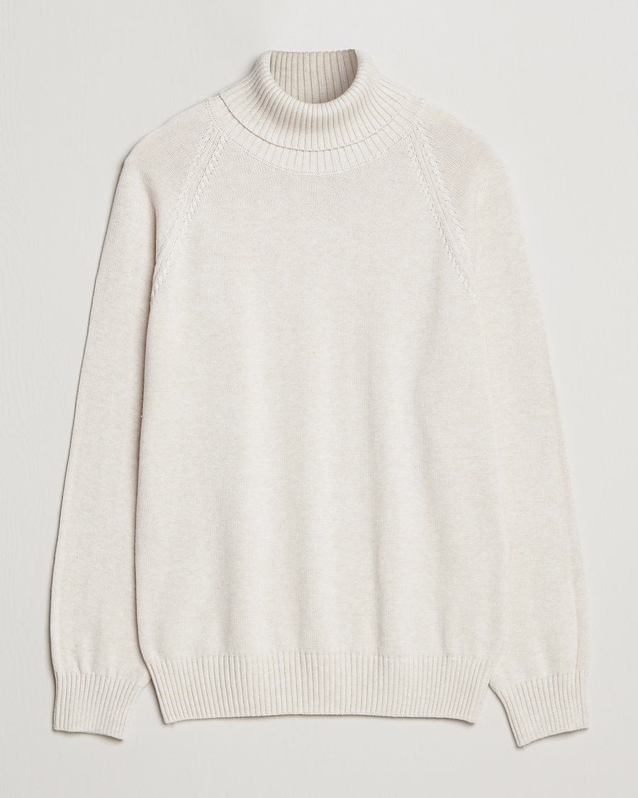 Hombres | Jerséis y prendas de punto | Oscar Jacobson | Connery Cotton Rollneck Off White
