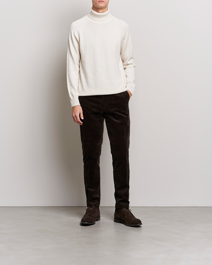 Hombres | Jerséis y prendas de punto | Oscar Jacobson | Connery Cotton Rollneck Off White