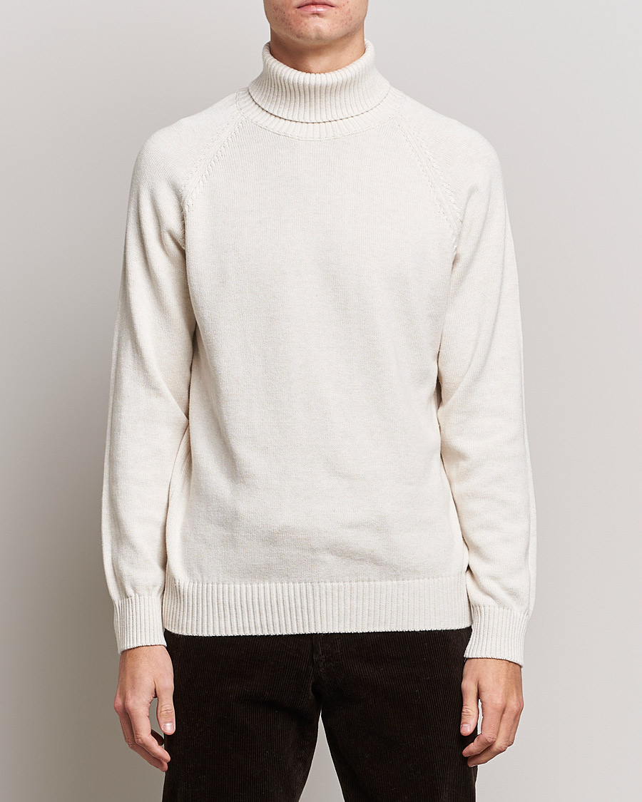 Hombres | Jerséis y prendas de punto | Oscar Jacobson | Connery Cotton Rollneck Off White