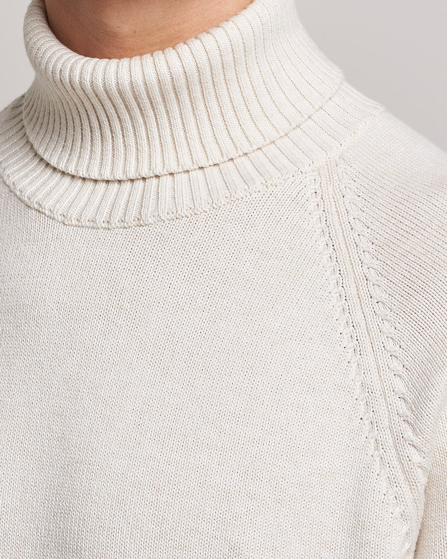 Hombres | Jerséis y prendas de punto | Oscar Jacobson | Connery Cotton Rollneck Off White