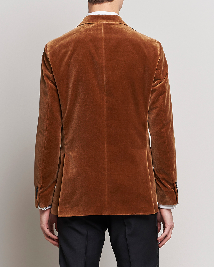 Hombres | Blazers | Oscar Jacobson | Farris Tuxedo Velvet DB Blazer Brown