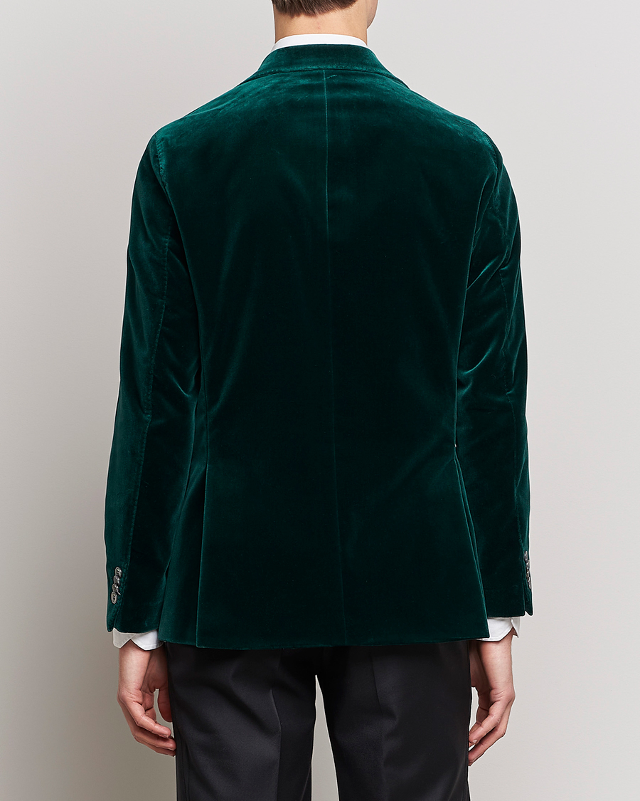 Hombres | Blazers | Oscar Jacobson | Fogerty Velvet Blazer Green