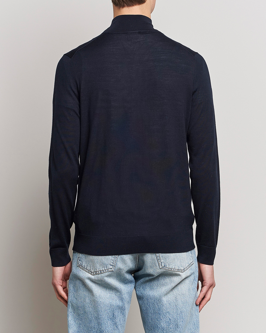 Hombres | Jerséis y prendas de punto | Paul Smith | Full Zip Stripe Wool Cardigan Navy