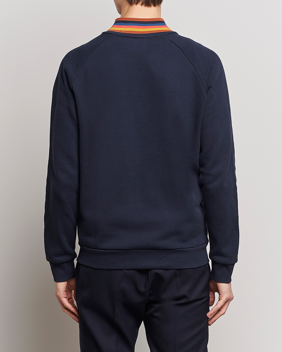 Hombres | Paul Smith Bright Stripe Sweat Full Zip Navy | Paul Smith | Bright Stripe Sweat Full Zip Navy