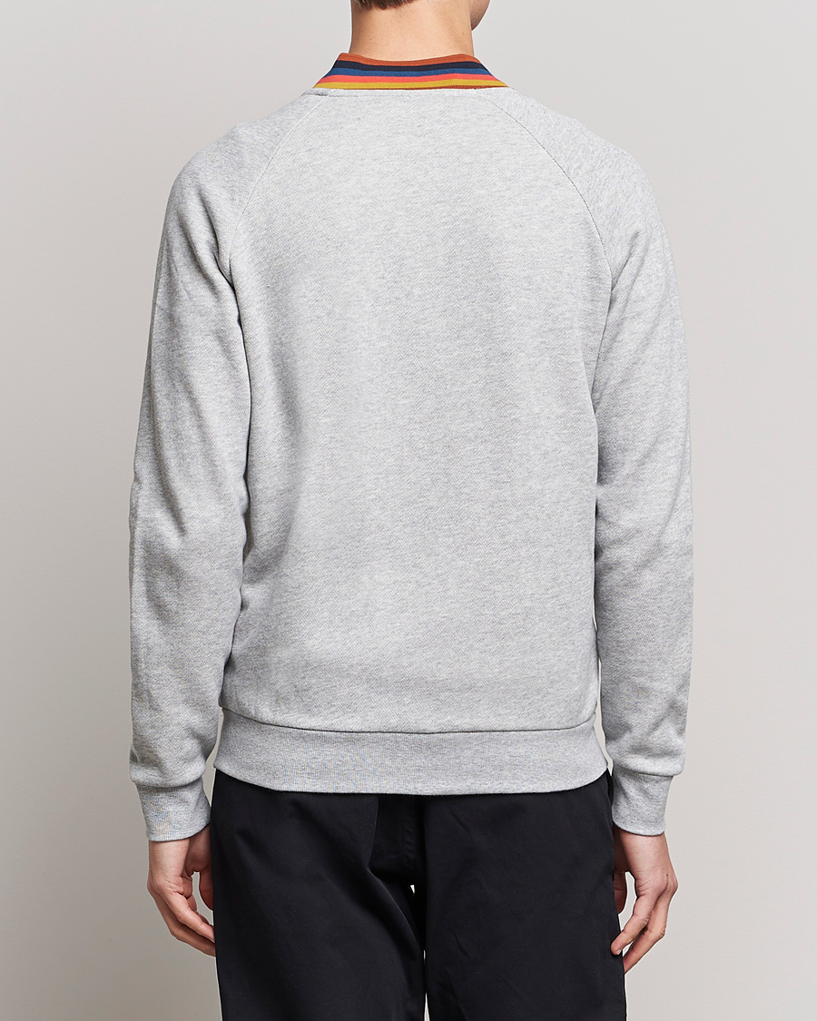 Hombres | Paul Smith Bright Stripe Sweat Full Zip Grey | Paul Smith | Bright Stripe Sweat Full Zip Grey