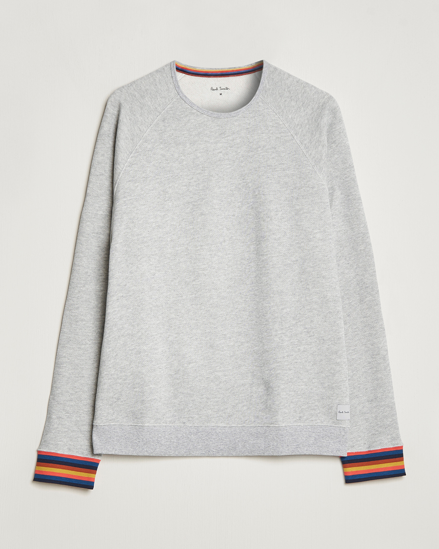 Hombres | Paul Smith Bright Stripe Sweatshirt Grey | Paul Smith | Bright Stripe Sweatshirt Grey