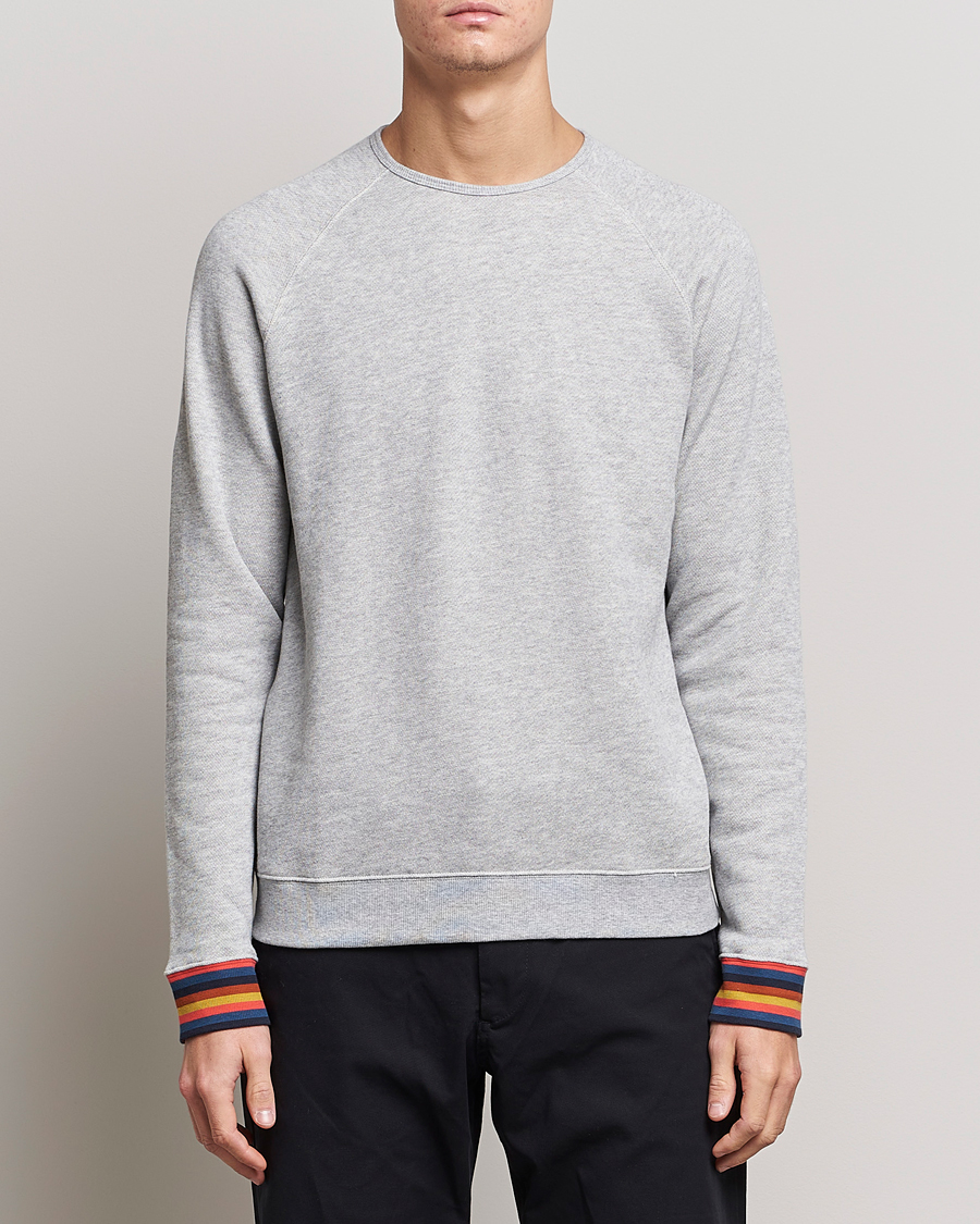Hombres | Paul Smith Bright Stripe Sweatshirt Grey | Paul Smith | Bright Stripe Sweatshirt Grey