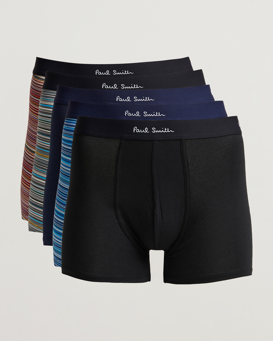 Hombres | Ropa interior y calcetines | Paul Smith | Long 5-Pack Trunk Navy