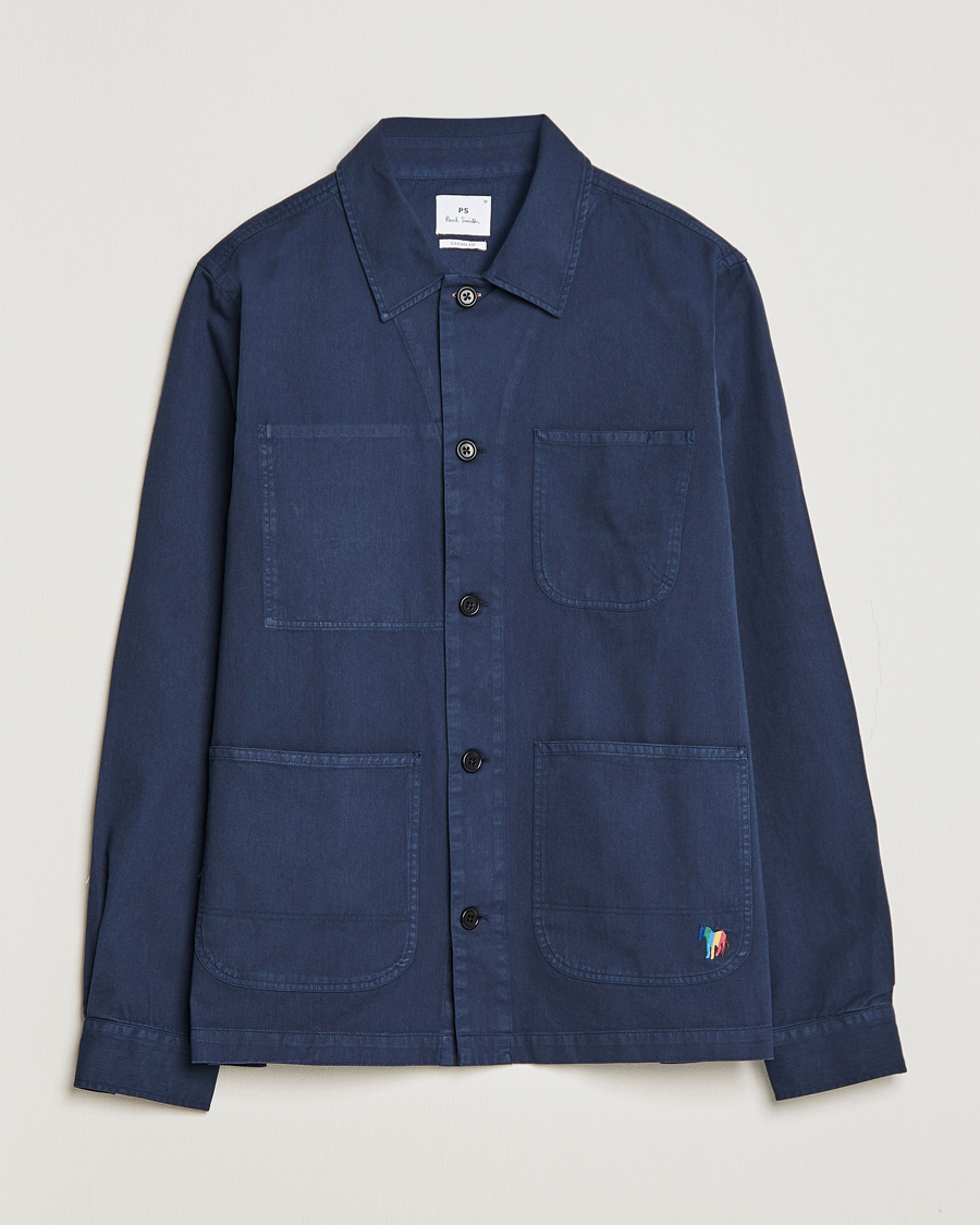 Hombres | Camisas | PS Paul Smith | Cotton Zebra Overshirt Navy