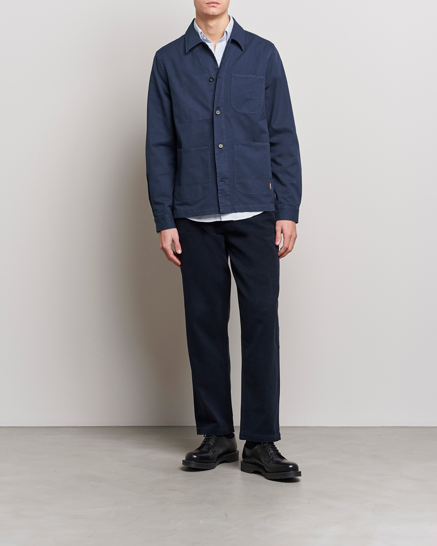 Hombres | Camisas | PS Paul Smith | Cotton Zebra Overshirt Navy