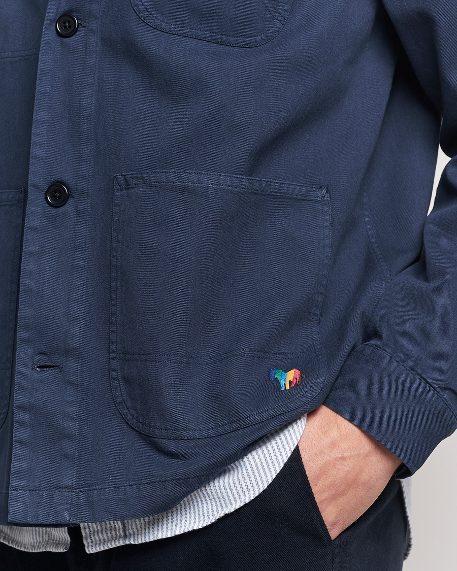 Hombres | Camisas | PS Paul Smith | Cotton Zebra Overshirt Navy