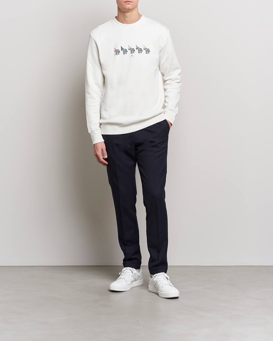 Hombres | Jerséis y prendas de punto | PS Paul Smith | Zebra Organic Cotton Sweatshirt Ecru