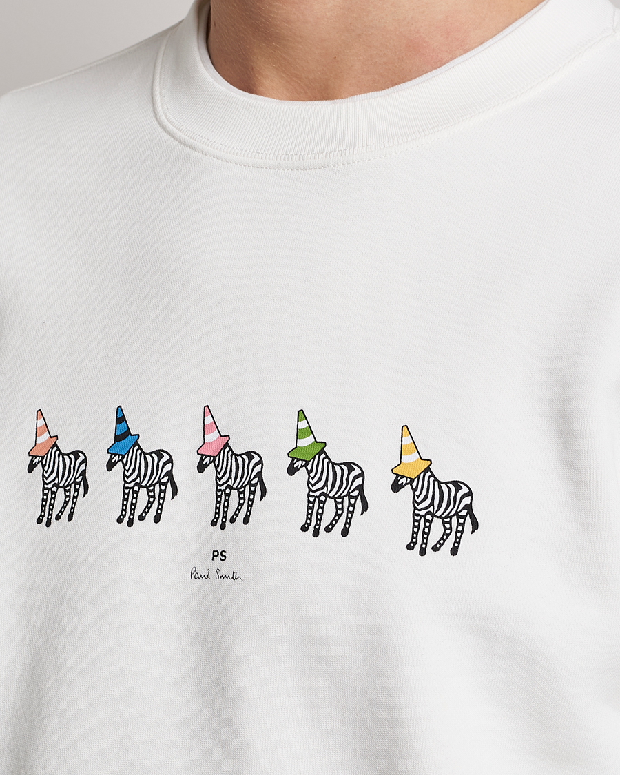 Hombres | Jerséis y prendas de punto | PS Paul Smith | Zebra Organic Cotton Sweatshirt Ecru