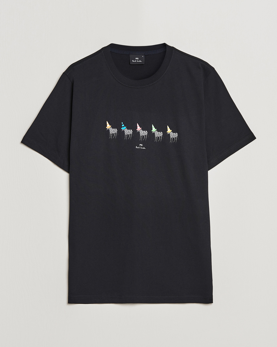 Hombres | Camisetas | PS Paul Smith | Zebra Cones Regular Organic Cotton T-shirt Black