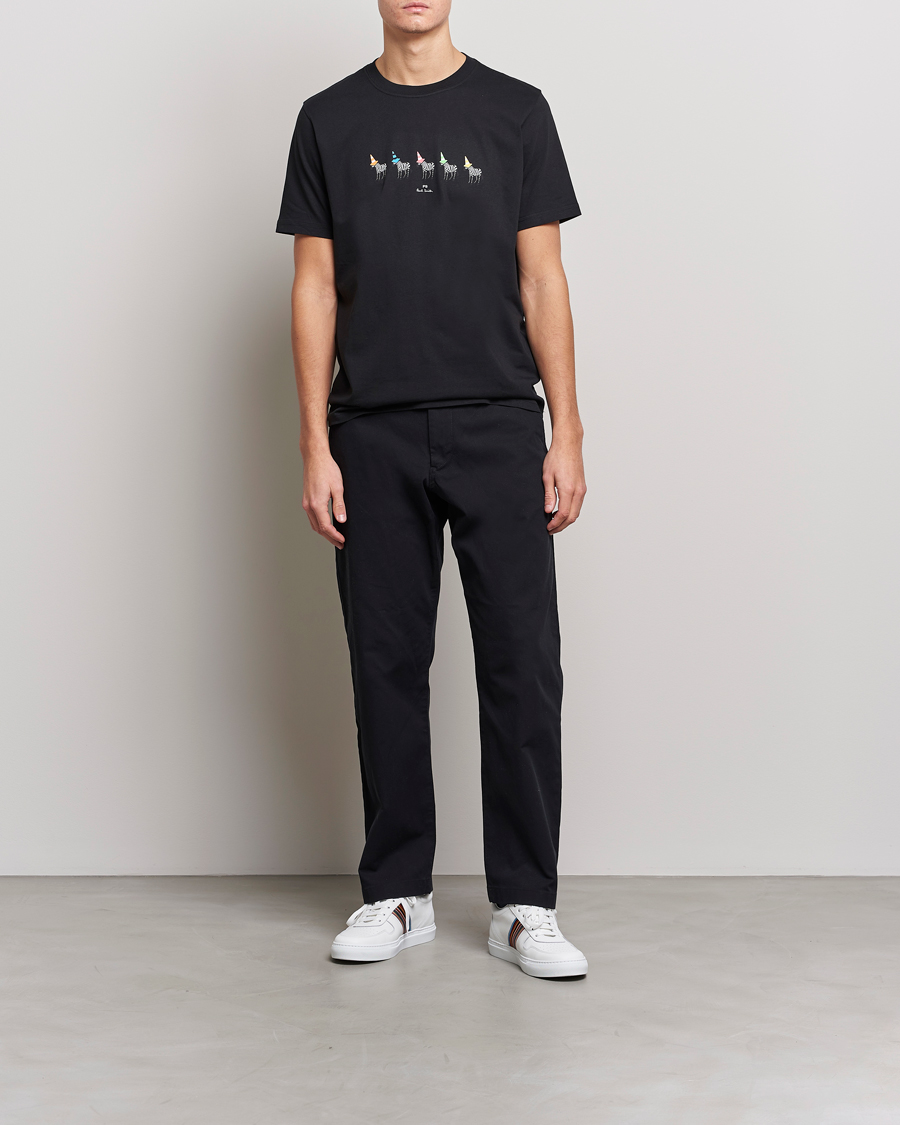 Hombres | Camisetas | PS Paul Smith | Zebra Cones Regular Organic Cotton T-shirt Black