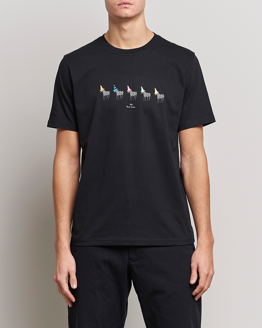 Hombres | Camisetas | PS Paul Smith | Zebra Cones Regular Organic Cotton T-shirt Black