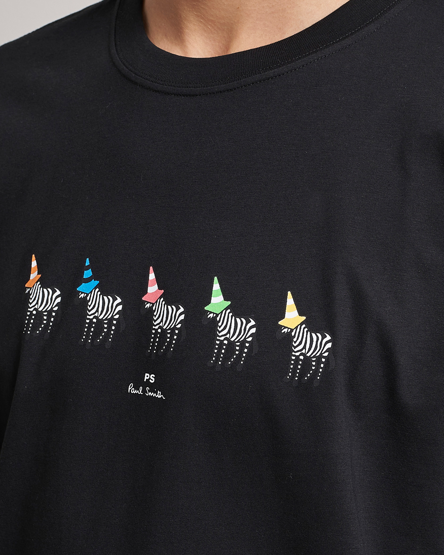 Hombres | Camisetas | PS Paul Smith | Zebra Cones Regular Organic Cotton T-shirt Black
