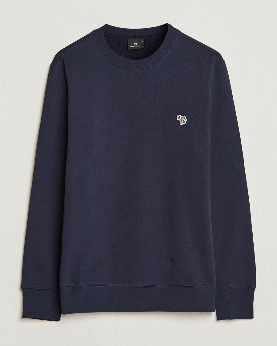 Hombres | Jerséis y prendas de punto | PS Paul Smith | Zebra Organic Cotton Sweatshirt Navy