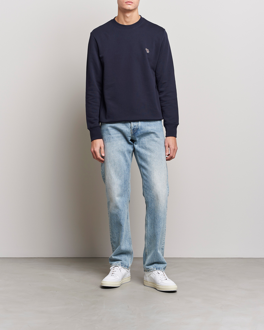 Hombres | Jerséis y prendas de punto | PS Paul Smith | Zebra Organic Cotton Sweatshirt Navy