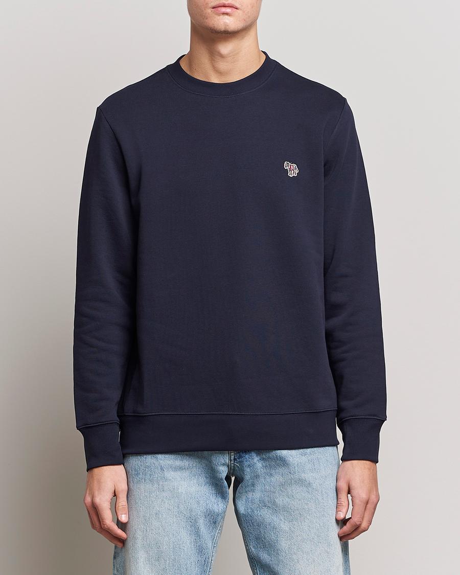 Hombres | Jerséis y prendas de punto | PS Paul Smith | Zebra Organic Cotton Sweatshirt Navy