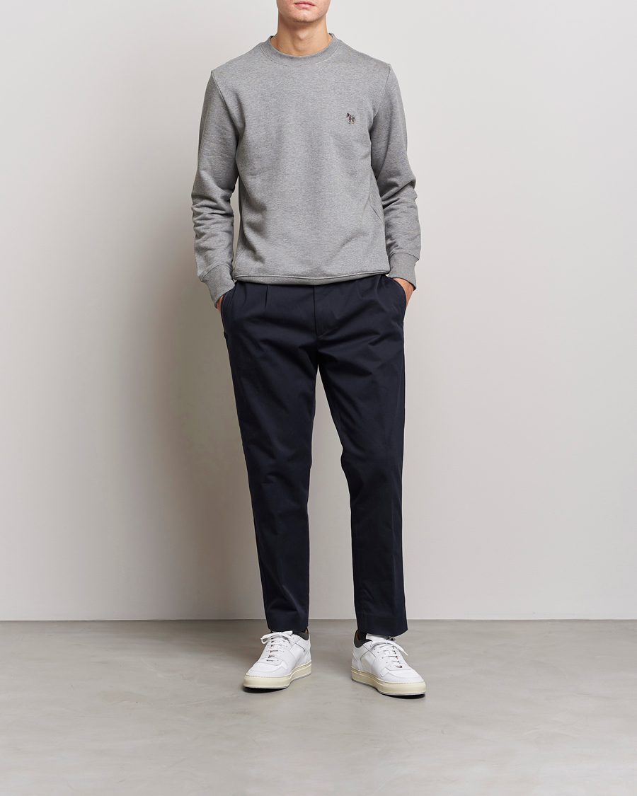 Hombres | Jerséis y prendas de punto | PS Paul Smith | Zebra Organic Cotton Sweatshirt Grey Melange