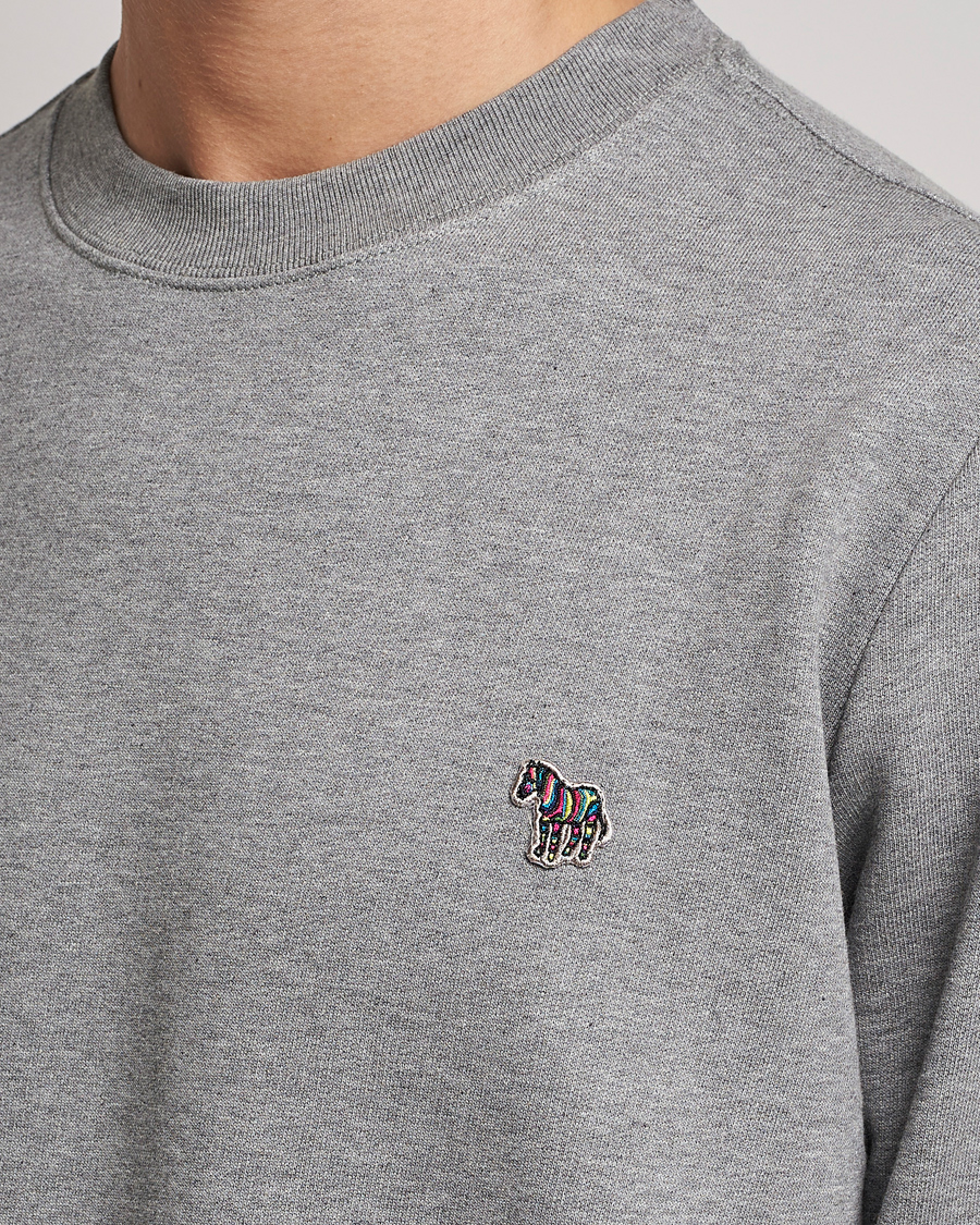 Hombres | Jerséis y prendas de punto | PS Paul Smith | Zebra Organic Cotton Sweatshirt Grey Melange